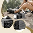 thumbnail image 1 of BELOVING Emergency Radio Compact Multifunctional Weather Radio for Home Hiking Indoor gray, 1 of 9