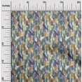 thumbnail image 2 of oneOone Viscose Jersey Grayish Blue Fabric Abstract Watercolor Texture Craft Projects Decor Fabric Printed By The Yard 60 Inch Wide, 2 of 5