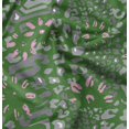 thumbnail image 1 of Soimoi Green polyester Crepe Fabric Leopard Animal Skin Printed Fabric 1 Yard 52 Inch Wide, 1 of 6