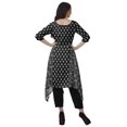 thumbnail image 4 of Moomaya Printed Traditional Clothing Womens Asymmetric Kurti Kurta With Pant Set, 4 of 6