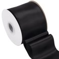 thumbnail image 1 of Joycrosso Black Ribbon 4 Inch Wide Thick Fabric Ribbon, 50 Yards Double Faced Satin for Chair Sash Bows Making Bouquet Sewing Christmas Decoration, 1 of 7
