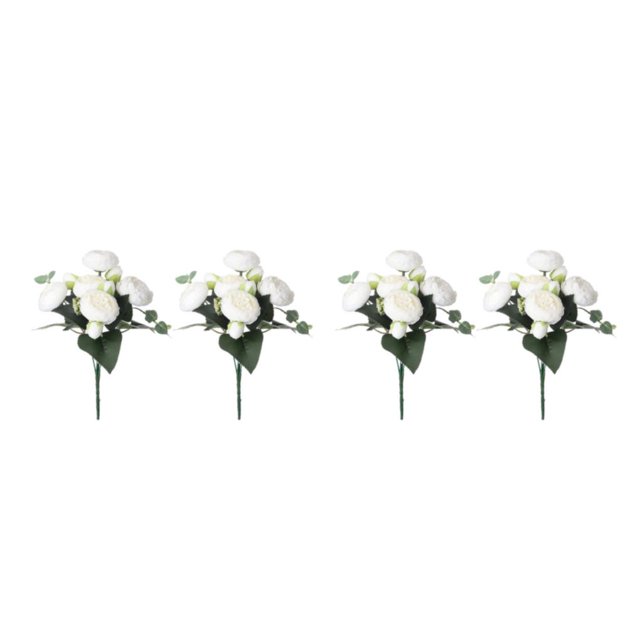 Youkk 2pcs Easy To Clean – Realistic Appearance – Artificial Flowers For Wedding white 2Set