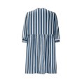 thumbnail image 4 of yoeyez Robes d'Été pour Femmes 2025 Maxi Mignonne Manches Bouffantes 3/4 à Rayures Nœud Papillon Mini Robe Soleil Col Ras du Cou Décontractée Style Babydoll Robes Amples Fluides Robe de Plage Bleu Marine, TG, 4 of 5
