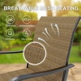 thumbnail image 3 of YUSAZENS Tabourets de Bar Pivotants d'Extérieur en 2 Pcs - Chaises de Terrasse Hauteur avec Rotation à 360°, Cadre Résistant à la Rouille, Idéal pour Jardin et Terrasse Or, 3 of 8