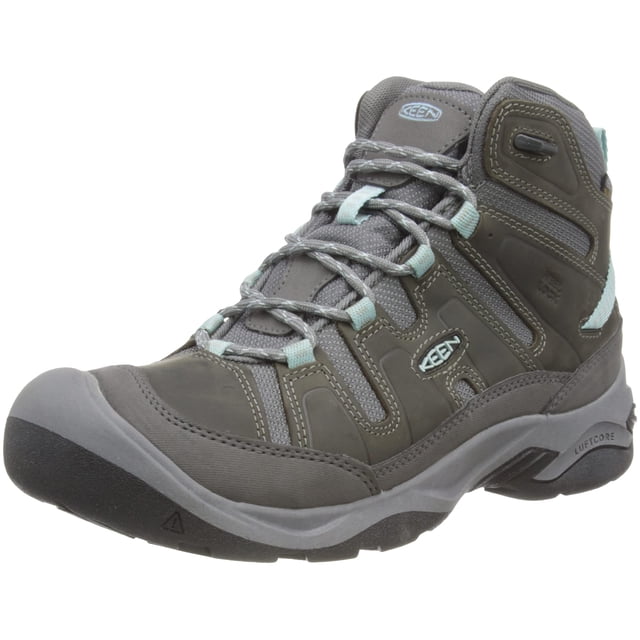 KEEN Circadia pour Femmes Bottes de Randonnée Imperméables Confortables de Taille Moyenne, Gris Acier/bleu Nuage, 8