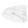 thumbnail image 2 of White Marble Side Table Top w/ White Aluminium Base, 2 of 3