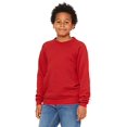 thumbnail image 2 of Bella Canvas Boys Sponge Fleece Raglan Sweatshirt, L, Red, 2 of 2