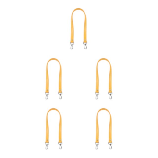 Transemion Stylish Shoulder Strap For Bag PU Leather Craftsmanship Multi-Color Options Shoulder Bag Strap Bag Accessories yellow 5Set