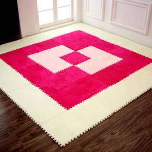IFANLANDOR 4Pcs Foam Mat Square EVA Non Slip Yoga Mat For Trade Show