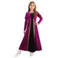 thumbnail image 1 of Sxiwei Robe de Princesse Médiévale pour Filles, Costume d'Halloween Renaissance, Manches Longues, Rétro, Robe Maxi de Bal, Rose Vif, 12, 1 of 7