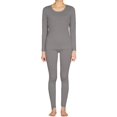 thumbnail image 1 of LAVRA Womens Microfiber Long Johns Thermal Underwear Two Piece Set -XL-Gray, 1 of 2
