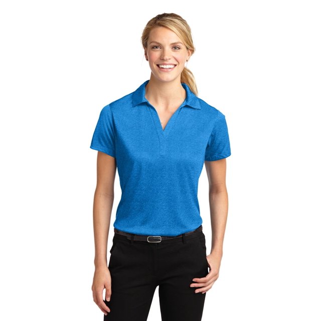 Sport-Tek Polo Chiné pour Femmes m Bleu Réveil Chiné