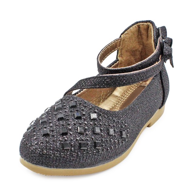 LAVRA Filles Ballerines Glitter Mary Jane Slip sur les Chaussures Habillées