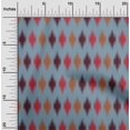 thumbnail image 1 of oneOone Silk Tabby Fabric Argyle Ikat Print Sewing Fabric BTY 42 Inch Wide, 1 of 4