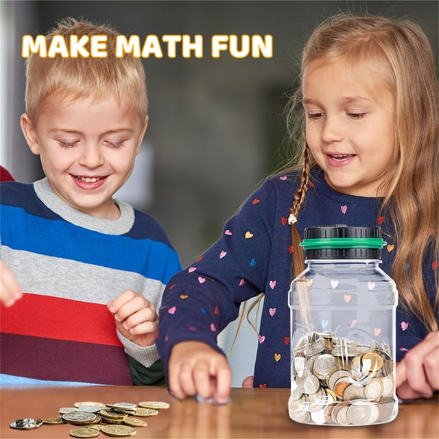 Digital Counting Bank 1.8L Large Coin Counter With LCD Display Money Saving Jar For Kids Boys Girls Christmas Gift