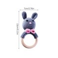 thumbnail image 2 of Cartoon Knitting, Hand Crochet Weaving, Ringing Bell, Wooden Ring, the Bell Inside Can Make A Sound, 2 of 4