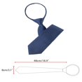 thumbnail image 2 of EIGTHTAIL Cravate pour Hommes Fermeture Éclair Cravate Réglable pour Décontracté Formel Bleu Marine -5, 2 of 4