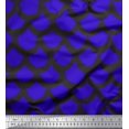 thumbnail image 1 of Soimoi Blue Poly Georgette Fabric Fish Animal Skin Printed Fabric 1 Yard 52 Inch Wide, 1 of 3