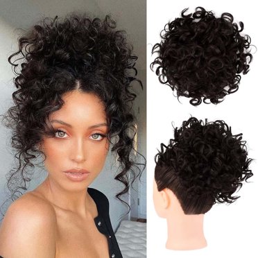 TopLLC Perruques Perruques Enveloppements Cheveux Haute Température Soie Petits Cheveux Bouclés Enveloppements Cheveux à Cordon Cheveux Désordonnés Élastiques Filet Queue de Cheval Corde Cheveux Bouclés Papier Coloré