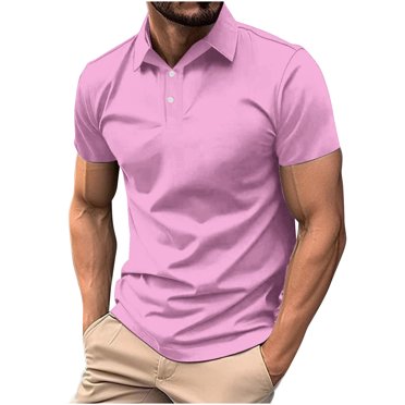 cfhntfmh Golf Shirts for Men Summer Short Sleeve Button up Tennis Shirts Plus Sizecollared Athletic Tees