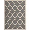 thumbnail image 1 of Safavieh Courtyard Polypropylene Medium Rectangle Rug CY6914-246-5 in Anthracite and Beige, 1 of 1