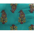 thumbnail image 4 of oneOone Georgette Viscose Fabric Leaves & Paisley Block Printed Craft Fabric BTY 42 Inch Wide, 4 of 4