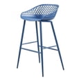 thumbnail image 2 of Moe's Home Collection Tabourets de Bar de Patio en Plastique pour Piazza - Ensemble de 2, Bleu, 2 of 8