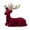 A, variant on Christmas Flocking Elk Statue, Red Plush Reindeer Ornament, Cute Seated Standing Deer Sculpture for Wine Cabinet, Tabletop, Winter Holiday Decor