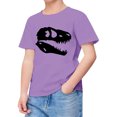 thumbnail image 3 of LUOGENLI Children's Summer Round Neck Print Short Sleeved Outfits for Boys Midi Length Spring Purple 3-4 Years, 3 of 3