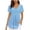 Light Blue, variant on Timegard Summer Tops for Women Ruched V Neck Lightweight Tunic Tops Solid Color Work Casual Shirts Tops
