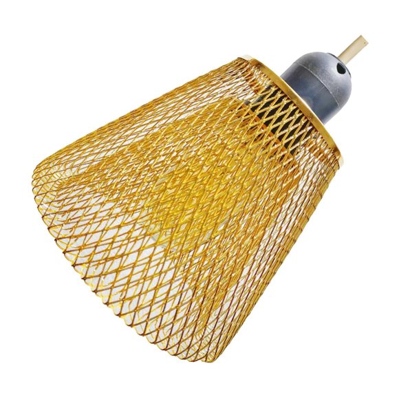 ziyahi Chic Metal Woven Lampshade Pendant Light Shade Stylish Handwoven Option For Restaurant And Kitchen gold trapezoid