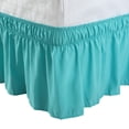thumbnail image 1 of Unique Bargains Bed Skirt Polyester Elastic Wrap Around Dust Ruffle Aqua Blue Queen, 1 of 10