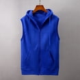 thumbnail image 3 of Qertyioot Mode Homme Gilet Sans Manches à Capuche Chemise, 3 of 6