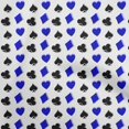 thumbnail image 1 of oneOone Velvet Blue Fabric Poker Card Sewing Craft Projects Fabric Prints By Yard 58 Inch Wide, 1 of 4