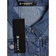 thumbnail image 4 of INSPIRE CHIC Women's Washed Denim Button Sleeveless Vest Jacket with Pockets S Dark Blue, 4 of 5