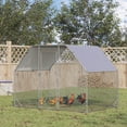 thumbnail image 2 of PawHut Metal Chicken Coop for 4-6 Chickens, Walk In Chicken Run with Roof, 2 of 10