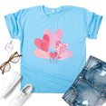 thumbnail image 1 of Pisexur Valentines Day T-shirt Top T-shirt à Manches Courtes Imprimé Amour pour la Saint-Valentin pour Femmes, 1 of 4