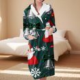 thumbnail image 2 of Peignoirs pour Femmes Peignoir Long Chaud Tendance à Manches Longues d'Hiver Pyjama Robe de Nuit, 2 of 5