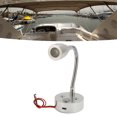 thumbnail image 1 of Lampe de Chevet de RV pour Lecture, Lampe de Chevet de RV à 3 Températures de Couleur à Intensité Réglable USB Type C pour Bateau Noir, Argent, 1 of 7