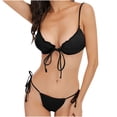 thumbnail image 1 of Birdeem Ensembles de Bikinis à Bretelles Larges Décontractés Mode Couleur Unie pour Femmes, 1 of 6