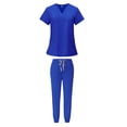 thumbnail image 1 of Female Scrub Set V Neckline Nurse Workwear for Beauty Center SPA Cosmetology L, 1 of 8