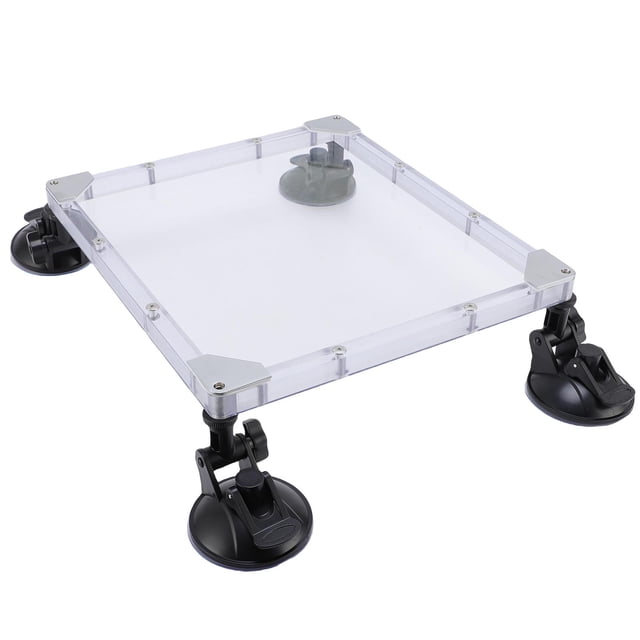 Support de Toit pour Voiture Satellite, Support à Ventouse Satellite Intégré avec Couverture Protectrice Transparente pour Camping