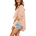 thumbnail image 3 of WEIYLL Ladies T Shirts Oversized Tunic With Leggings Long Sleeve Fall Sweaters Pink Tees Sizes XXL, 3 of 6