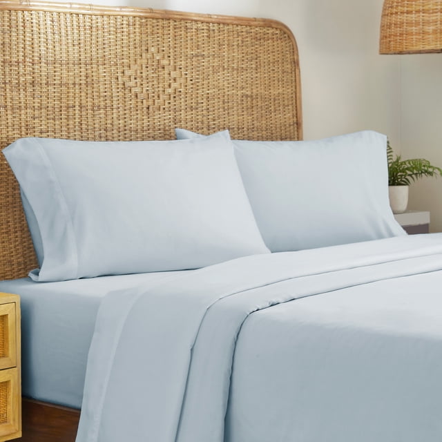 California Design Den 100% Organic Cotton Sheet Sets, Percale Sheets, Deep Pocket, Soft, Breathable & Cooling Bedsheets