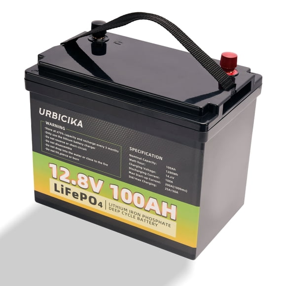 12V 100Ah Lithium LiFePO4 Battery, 100A BMS,15000 Cycles pour VR, Solaire, Moteur de Traîne, Roulotte de Voyage, Stockage d'Énergie