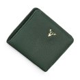 thumbnail image 1 of mmirethe Women Short Mini Wallet Chic Deer Button Purse Solid Color Soft Leather Handbag Cash Photo Card Holder Large Capacity Green, 1 of 6