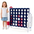 thumbnail image 1 of Gymax Ensemble de Jeu 4 en Ligne Jumbo 4-to-Score Enfants Adultes avec 42 Anneaux Jumbo, 1 of 10