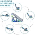 thumbnail image 3 of Costway 4-Pack Folding Backpack Beach Chair 5-Position Outdoor Reclining Chairs with Pillow Blue, 3 of 10