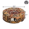 thumbnail image 2 of Gymax 28-inch Stone Gas Fire Pit 40,000 BTU Propane Patio Yard w/ Lava Rocks, 2 of 10