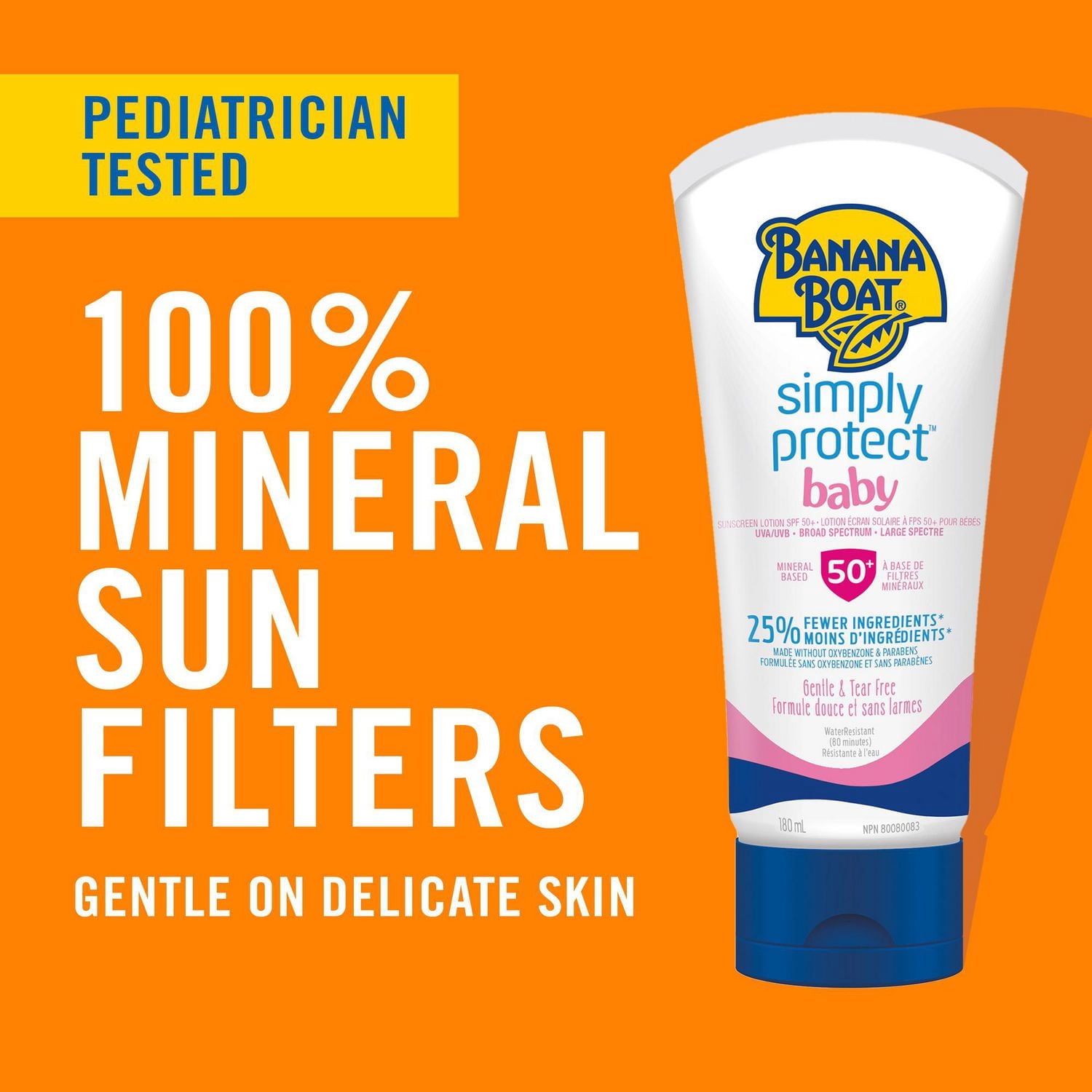 Banana Boat® Simply Protect™ Bébé Lotion Écran Solaire Minérale FPS 50+